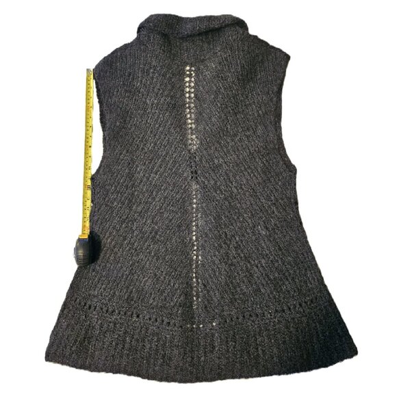 EDDIE BAUER Grey Hand Knit Mohair Blend Sweater Vest Size XL - Picture 6 of 8